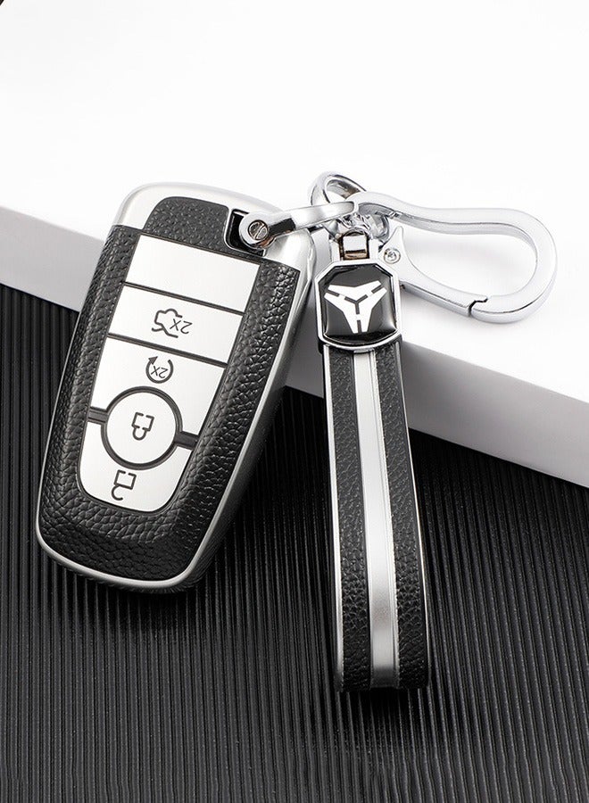 Suitable For 2022/2021/2020 Ford Edge Escape Expedition Explorer Fusion Mustang Ranger Bronco Maverick key Protection Case High-end Car Key Case - Image 1